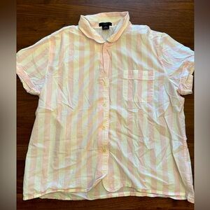 J. Crew Factory Short-Sleeve Pajama Set W/ Cropped Pant Women's Size Medium